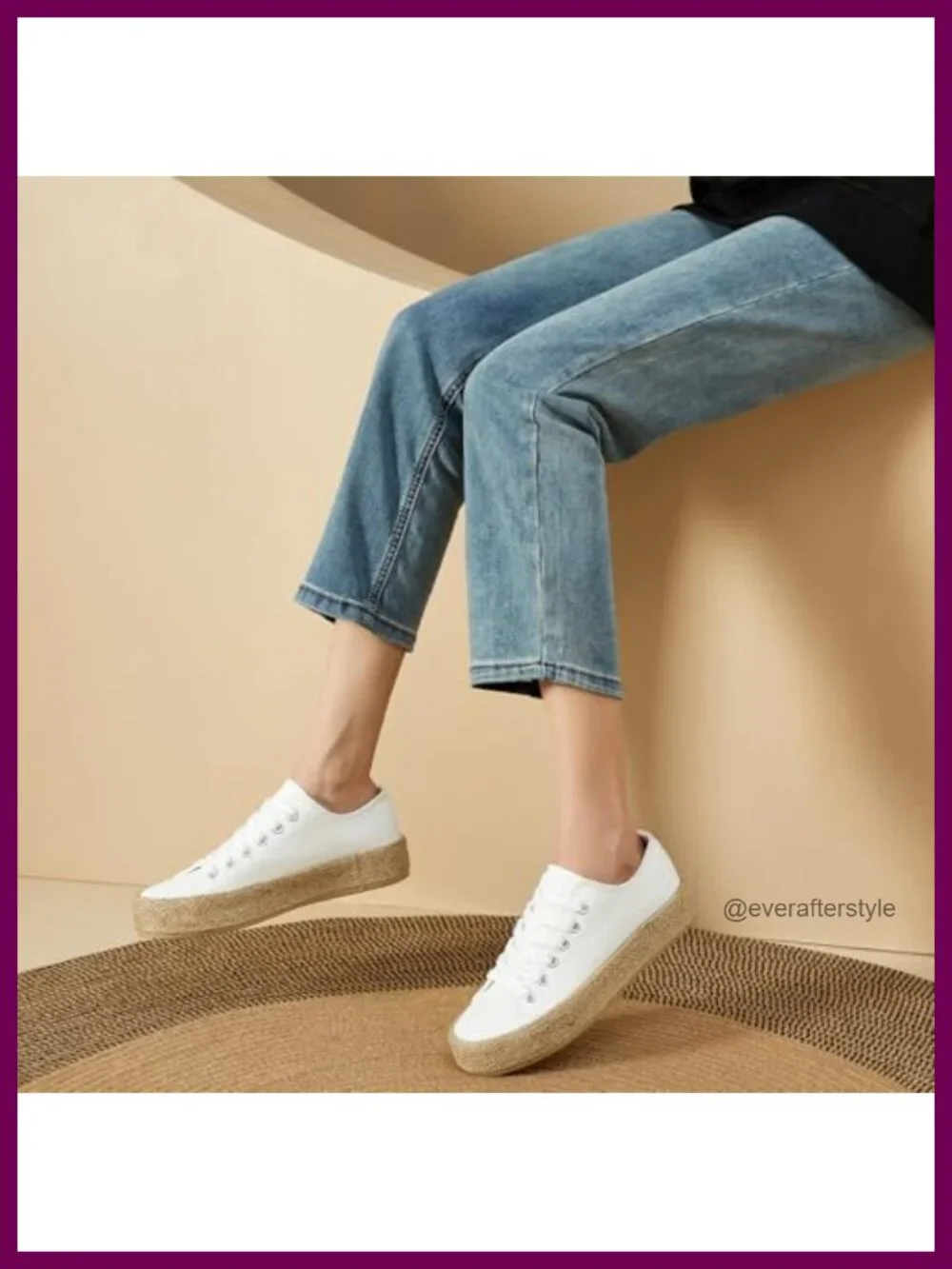 Women's Canvas Platform Sneakers Lace-up Low Top Shoes